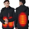Men S Women Heated Jacket Windbreaker Waterproof Windproof Hooded Clothes Outdoor Usb Electric Heating Warm Coat Winter