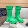 Designerskie buty marki jesień zimowe boty deszczowe dla kobiet cukierki gumowe wodoodporne buty do spacerów swobodne buty na platformę kałużę pvc kostki duże rozmiar 35-45