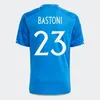 23 24 Italien Fußballtrikots Spielerversion Maglie Da Calcio PELLEGRINI CHIESA BARELLA GRIFO DEL PIERO Italia Fußballtrikots T Herren Set Kinder Kit Heim Auswärts Weiß