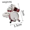 Personality Men Jewelry Music Lover Drum Guitar Cufflinks For Men Shirt Accessory Fashion Metal Music Design Cuff Links LL