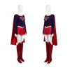 DUGUISE Woman Super Cosplay Costume Halloween Party Fancy Dress Full Set med Super Jumpsuit kjol och kappan anpassad storlek