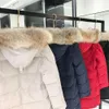 デザイナーカナディアングースミッドレングスバージョンパフジャケットダウンパーカー冬の厚い暖かいコートレディースウインドプルーフストリートウェア937807