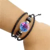 Arbre de vie 18mm Ginger Snap Button Chunks bracelet Wrap Multicouche Verre Cabochon Bracelets Bracelet Poignets Bracelet Bijoux De Mode LL