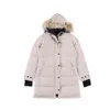 Puff designer canadense ganso versão de comprimento médio puffer para baixo jaqueta feminina parkas inverno grosso casacos quentes à prova de vento streetwear c126