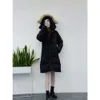 Puff designer canadense ganso versão de comprimento médio puffer para baixo jaqueta feminina parkas inverno grosso casacos quentes à prova de vento streetwear c126