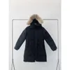 Puff designer canadense ganso versão de comprimento médio puffer para baixo jaqueta feminina parkas inverno grosso casacos quentes à prova de vento streetwear c126