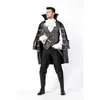 Halloween Maskerade Vintage Koninklijk Hof Vampier Kostuum Volwassen Mannen Noble Knight Piraat Cosplay Fancy Dress
