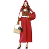 Adulto feminino chapeuzinho vermelho traje halloween carnaval cosplay vestido extravagante plus size s xxl