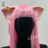 Cauda elétrica lina cosplay orelhas hairhoop sino rosa raposa caudas lobo adulto crianças cosply traje prop acessórios