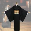 Anime Demon Slayer Kimetsu No Yaiba Nakime Costumi Cosplay Kimono Set Abiti Nero Uniformi prestazionali Set completo