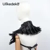 Cosplay Vintage Shawls Satin Ruffled Lace Fake Collar Victorian Steampunk Gothic Women Detachable False Wedding Rave Partycosplay