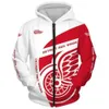 20233D Digital tryckt herrhockey Baseballjacka Cardigan Hooded dragkedja tröja jacka