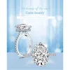 Designer sieraden Nieuwe mode Celebrity Style 10 CT Zirkoon Ring Dames Super Grote Duif Ei Gesimuleerde Diamanten Ring S925 Sterling Zilver