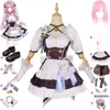 Cosplay Game Honkai Star Rail Elysia Cosplay Costume Wig Shoes Anime The Moth Who Chases Flames Sexy Woman Maid Uniform Halloween