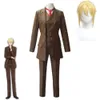 Cosplay anime Moriarty Vatansever Albert James William Cosplay Costume Wig Kahverengi Üniforma Cadılar Bayramı Karnaval Parti Takım