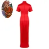 Cosplay Anime Chainsaw Man Power Cosplay Costume Wig Red Chinese Cheongsam Demon Devil Sexy Woman Dress Hallowen Carnival Party Suit