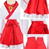 Cosplay Anime Inu X Boku Ss Shirakiin Riricho Cosplay Costume Wig White Red Witch Lolita Kimono Dress Uniform Halloween Role Play Suit