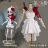 Cosplay jogo identidade perfumado vera nair cosplay traje anime sobreviventes pele sangue vermelho noiva vestido de casamento branco terno de halloween