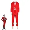 Cosplay Anime High Card Chris Redgrave Cosplay Costume Red Uniform Adult Woman Man Coat Shirt Pants Hallowen Carnival Party Suit