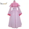 l'Antico Magus' Sposa Sier Lady Costumi Cosplay Cosplay setoso Abito rosa Cappello Mantello Abito Donna Costume da festa di HalloweenCosplayCosplay