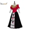 코스프레 코스프레 영화 Zorro Cosplay의 마스크 Elena Montero 의상 드레스 Elena Montero Red Dancing Ball Gown 여성 Hallowen Party Dresscosplay