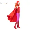 Cosplay Cosplay Wanda Vision Scarlet Witch Cosplay Kostüm Wanda Maximoff Cosplay Kostüm Frauen Overall Outfits Halloween Karneval SuitCosplay