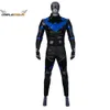 Gotham Cos Knights Nightwing Cosplay Costume Jacket Pants Gloves Mask Outfits Halloween Carnival Party Suit Disguise Man AdultCosplayCosplay