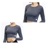 Al-001 Женская наряд для йоги тонкая и быстро сухая спортивные топы с длинными рубашками