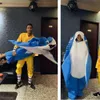 cosplay Eraspooky Funny Blue Shark Cosplay Halloween Costume for Men Adult Onesie Animal Jumpsuit Carnival Party Stage Fancy Dresscosplaycosplay