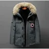 Designerski płaszcz zimowy kanadyjska gęsi gruba ciepła, płaszcz kurtka robocza na zewnątrz zagęszczona moda sentyment męskie