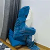 Cosplay saco de dormir dos desenhos animados pamas escritório nap tubarão karakal tecido de alta qualidade sereia xale cobertor para crianças adultocosplaycosplay