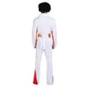 cosplay cosplay Cosplay Costumes Halloween Super Party Singer White Adult Eis Presley Clothing Rock Star Performance Clothcosplaycosplay