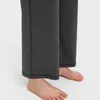L-W031 Pantalones de yoga de la Creora de gran altura Pantera ancha pantalones rectos con pantalones transpirables con escenario desnudo