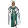 cosplay cosplay Mitologia greca Cosplay Medusa Green Abito lungo con spacco alto Costumi Partyecosplaycosplay