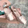 Paris Ballet Fashion Designer Professional Dance Shoes 2023 Satin Ballerinas MM Platform Bowknot Grunt Mouth Single Shoe Flat Sandals