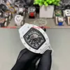 Superclone Rm030 HTIE RUSH Watches Wrist Designer Hollow Out Men's Fashion Leisure Barrel Calendar Dial Personality Trend Mechanical189 montres de luxe