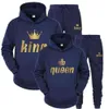 Männer Pullover Sport Drucken Lose Sweatshirt Hoodies Sets Polar Fleece Paar Anzug Frauen Casual Zwei Stück Set