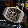 Diamond Barrel Dragon Form Business Fashion universeel quartzhorloge voor heren en dames