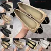 Designer Casual Shoes Ballet Flat Vintage Woolen Tweed Loafer Cowhide Bow Dance Shoe Lady Leather Trample Mules Veet Glove Loafers