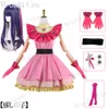 Anime Oshi No Ko Kostuum Meisjes Hoshino Ai Roze Jurk Pak Cosplay Pruik Volledige Set Out Past