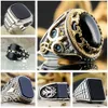 Weiya's Best-selling Jewelry, Trendy Pattern, Black Faced Zircon Ring