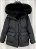 Mulheres algodão acolchoado parka grande gola de pele para baixo jaqueta de inverno feminino grosso quente parkas feminino outerwear 220912