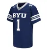 NCAA College Byu Cougars 축구 유니폼 Jaren Hall Zachary Wilson Christ