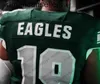 Personalizado Eastern Michigan 2019 UEM Futebol Qualquer Nome Número Verde Branco 5 Shaq Vann 9 Mike Glass III Wiegers Banham Jersey 4XL