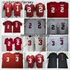 Maillots de football NCAA Alabama Crimson Tide 2 blessés 1 Saban Henry 3 Ridley S-XXXL