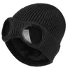 Cp gorro chapéu bonnet cp designer cachecol gorro/crânio bonés gorros inverno óculos chapéu cp com nervuras malha lente gorro rua hip