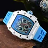 2023 2023 A 6-pins Automatic Date Limited Edition Men's Top Brand Full-featured Quartz Watch Silicone Strap IV siwuliu