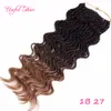 nuovo stile Preed curl Senegalese Crochet Trecce capelli 16 pollici mezza onda metà crespi estensioni dei capelli ricci treccia sinteticai9754900