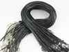 1.5 мм 2 мм черный воск кожа змея ожерелье бисероплетение шнур строка веревка провод 45 см расширитель цепи с застежкой Омар DIY ювелирные компоненты