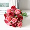 fiori di rosa di seta 12 pezzi bouquet da sposa da sposa centro tavola da sposa display rose fiori artificiali seta rosefloyd corpo rosa SF0201